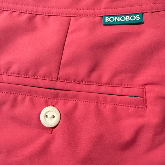Bonobos Riviera Swim Trunks, Bright Pink, 5" Inseam, Men's Size 28 - Picture 5 of 5